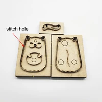 115x78mm leather craft cute cat die cutting knife mould hand machine punch tool set 3pcsset
