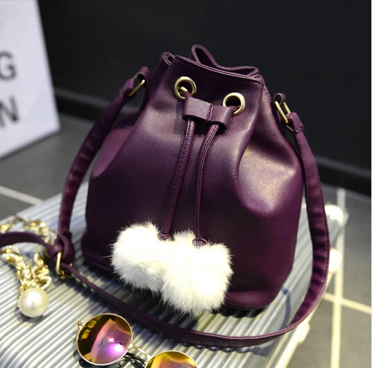 Newest Bucket Bags Fashion Women's Handbags Shoulder Bag Promotional Vintage pu Leather Women Messenger |