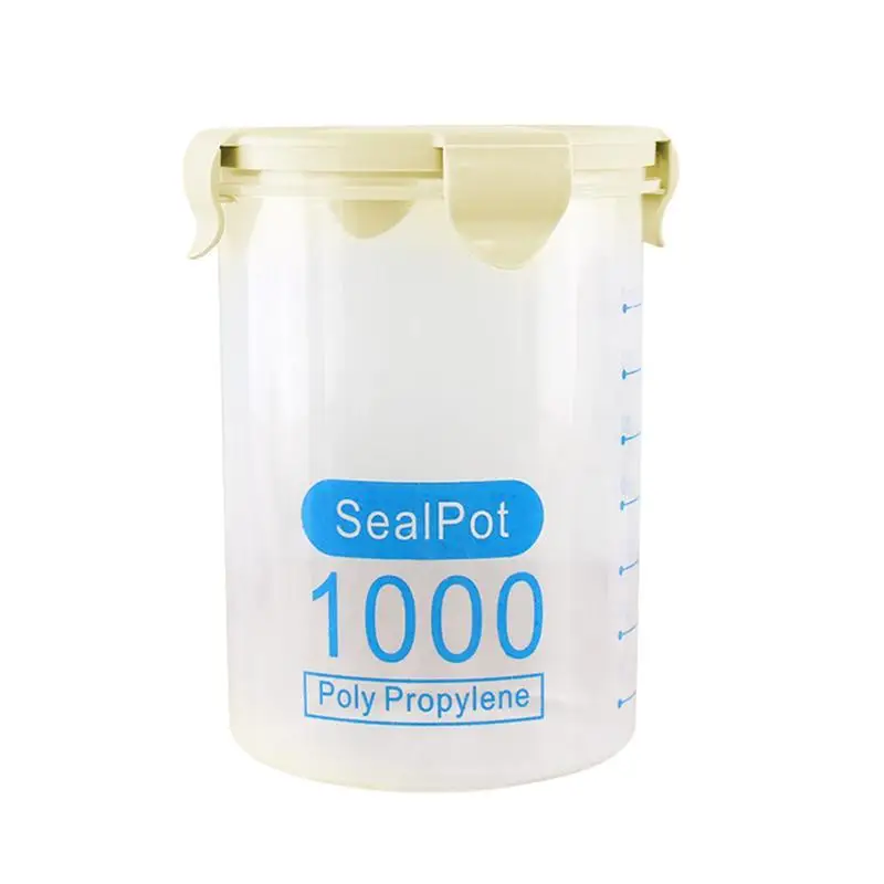 As Shown OUNONA коробка для хранения продуктов герметичная кухонная бутылка для хранения пищевых зерен контейнер с фиксирующимися крышками для закусок риса сахара - Цвет: As Shown