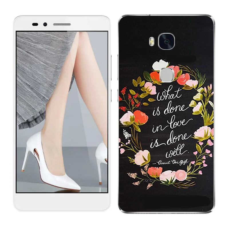 Чехол для Huawei Honor 5x ТПУ Мягкий Силиконовый Модный чехол с рисунком Honor5X Защитные