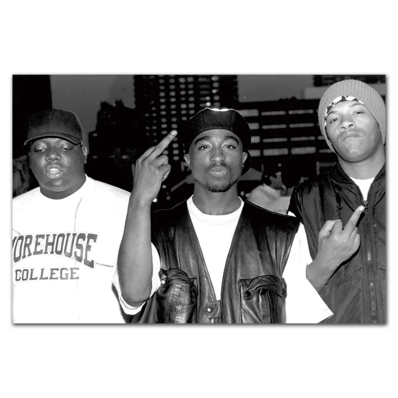 Прозрачный Пресловутый Б. Biggie плакат Тупак Шакур 2pac плакаты и принты художественная Настенная картина холст картина Современное украшение дома - Цвет: Прозрачный