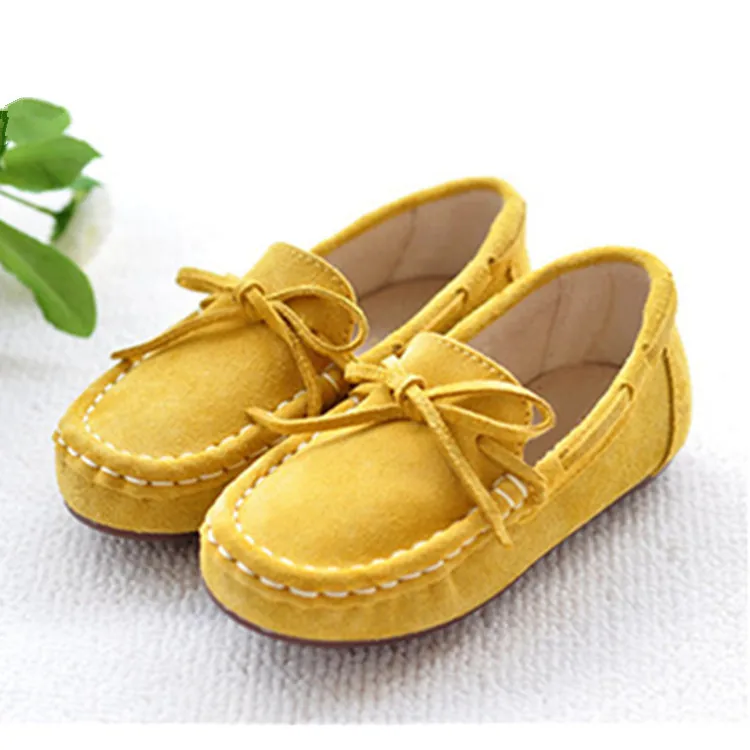 Детская обувь кожаная для девочек коллекция 2016 года осенние Мокасины с мягкой