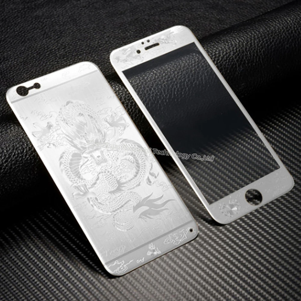 Для iphone 6 S Передняя + задняя золотая 3D углеродное волокно мягкая полноцветная