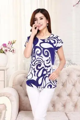 5XL, женские летние топы, футболки, женская короткая футболка, женская футболка с якорем, шелковая женская футболка, женская одежда размера плюс - Цвет: 8