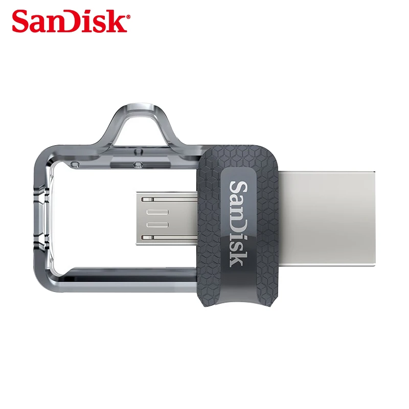 Флеш-накопитель SanDisk USB 3,0, ультра двойной флеш-накопитель OTG, SDD3, 32 ГБ, 64 ГБ, 128 ГБ, флеш-накопитель для всех телефонов Android/планшетных ПК
