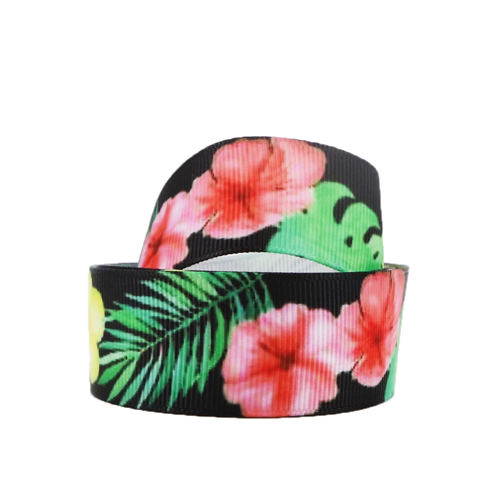David accessories 1 ''с фокусным расстоянием 25 мм мягкие чехлы с изображением цветов с принтом резинка из полиэстера 50 ярдов, материалы для ручных поделок, 50Yc3955