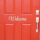 Добро пожаловать, здравствуйте, трафарет, слова, буквы, наклейка на переднюю дверь, аксессуары для украшения комнаты