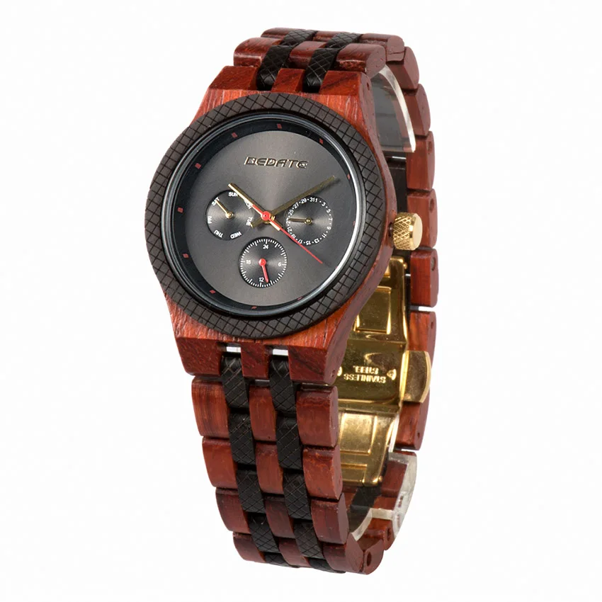 BEWELL Топ люксовый бренд деревянные кварцевые часы светящиеся ручные наручные для