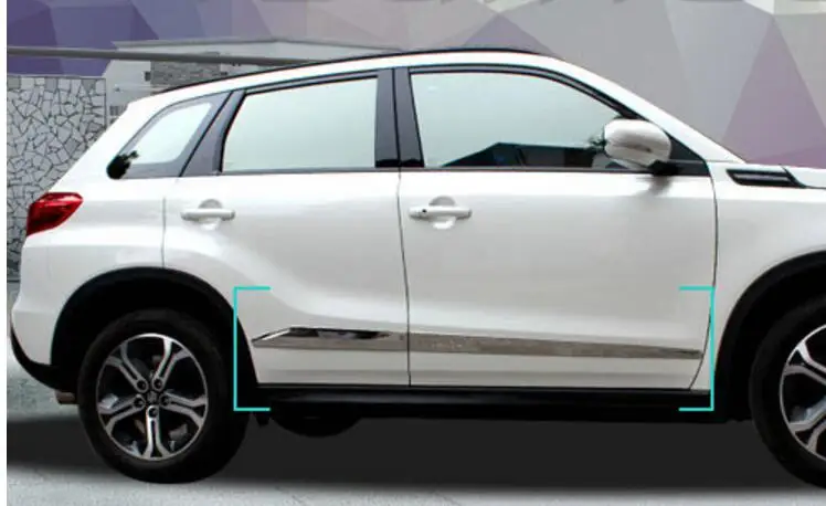 Для Suzuki Vitara 2015 2018 нержавеющая сталь 4 шт. декоративная отделка поверхности