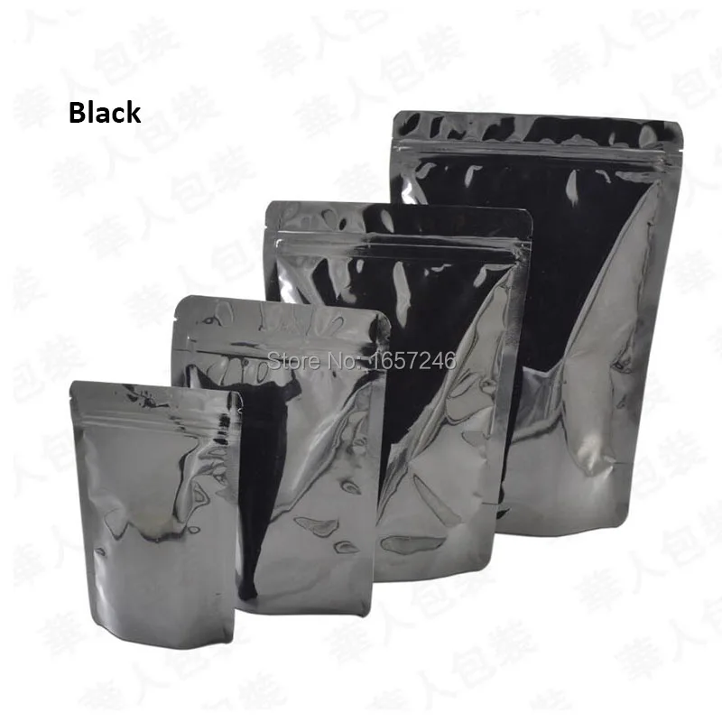 

500Pcs/Lot 14*20cm Colorful Zip Lock Stand Up Aluminum Foil Pouch Mylar Bags Resealable Doypack Food Packaging Zipper Bag