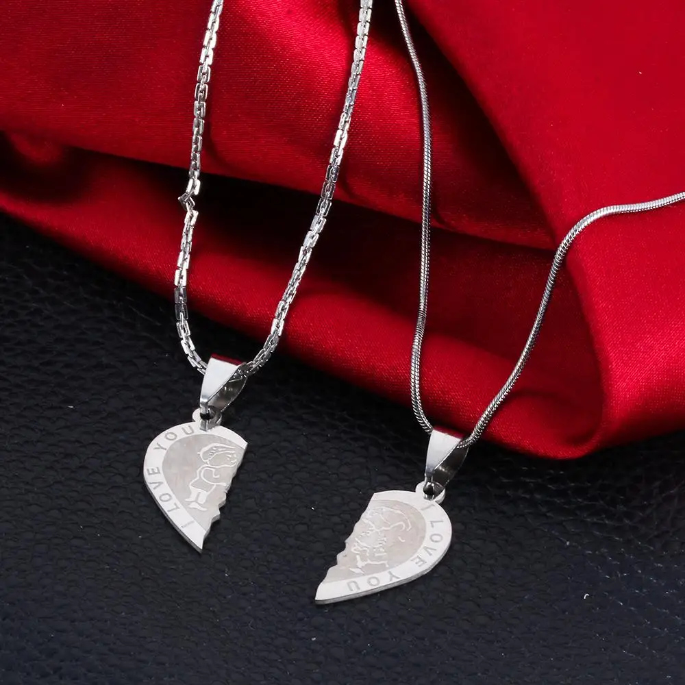 Надпись IF ME на День святого Валентина для влюбленных пар ожерелье с двойным