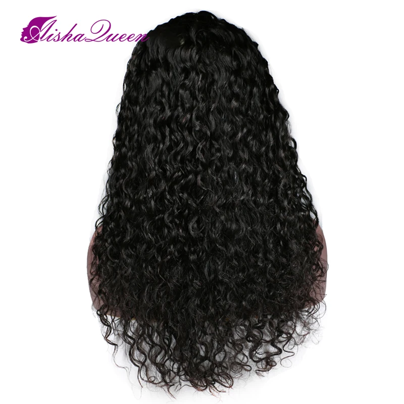 Aisha 130% Density 360 Lace Frontal Wig Deep Curly Wigs Malaysia Remy Human Hair for Black Women Pre plucked Bleached Knots | Шиньоны и