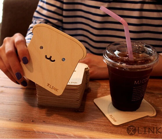 Симпатичные деревянные поддоны подставка под кружку коврики для бутылок