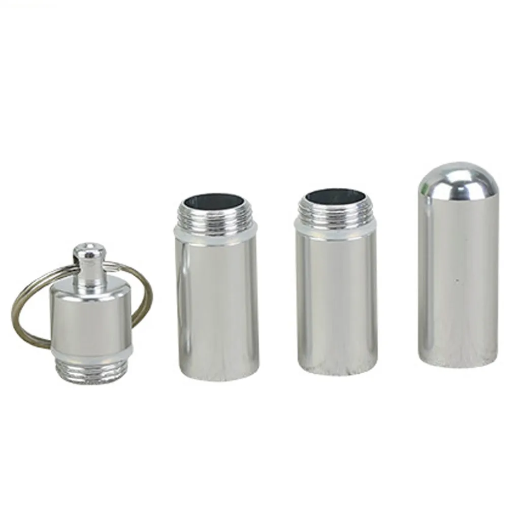 Новое поступление портативная мини-бутылка для таблеток брелок алюминиевый