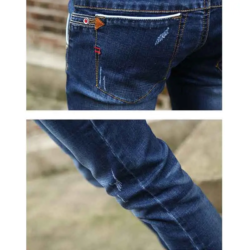 Джинсы KSTUN мужские прямые стрейчевые брюки Слим повседневные длинные штаны