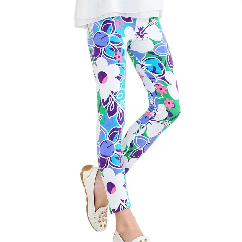 Детские Классические леггинсы с цветочным принтом для девочек|girls leggings|leggings