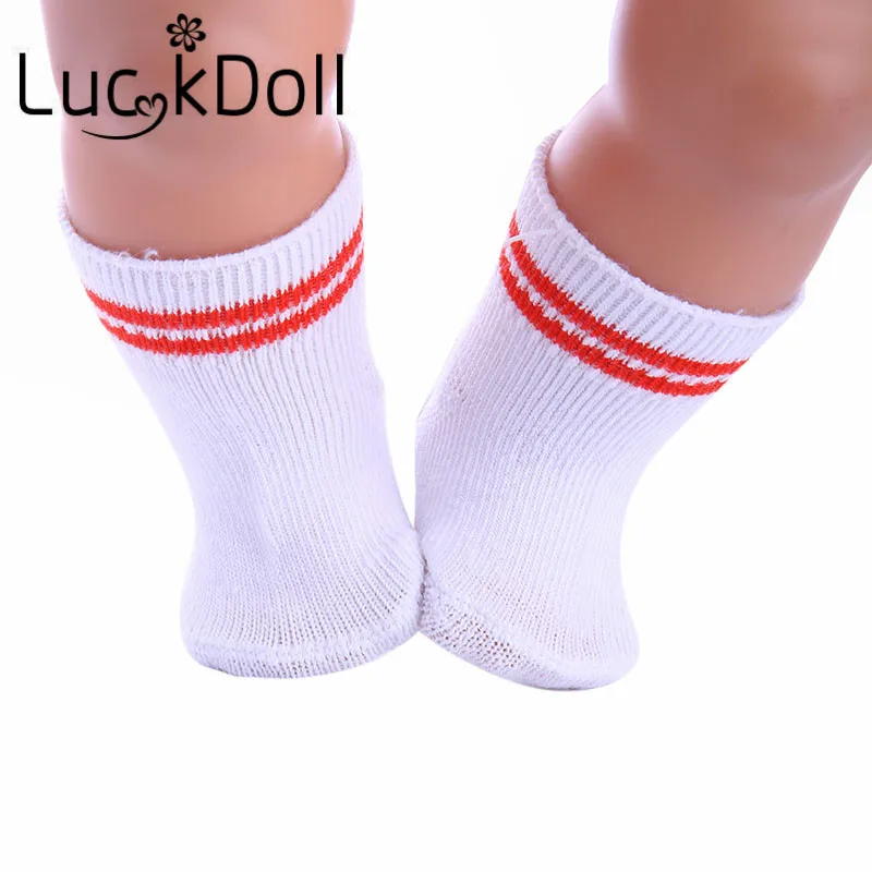 Носки LUCKDOLL в полоску размер 18 дюймов американская кукла 43 см аксессуары для