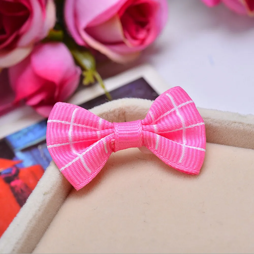 Новинка 20pcd Милая корсажная лента решетки бант аппликации ремесло DIY свадебное украшение Q00