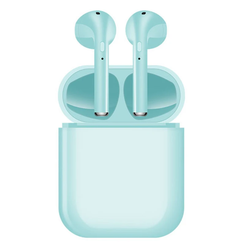 Green IKSNAIL i16 TWS Bluetooth наушники беспроводные наушники сенсорное управление наушники 3D объемный звук и зарядный чехол для iPhone Android - Цвет: Green