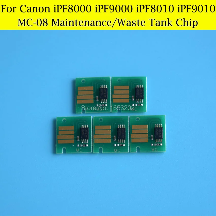 

5 шт., чипы для резервуара для Canon IPF8000s IPF9000 IPF9100 IPF9110 IPF8300 IPF8310