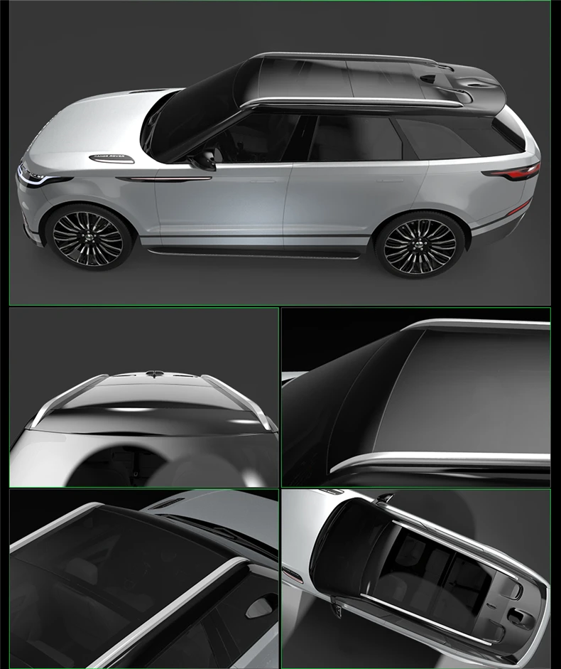 Алюминиевый сплав Багажник На Крышу для Land Rover Range Rover Velar- балка рельсов поддержки для багажа Топ поперечный бар рейку коробки
