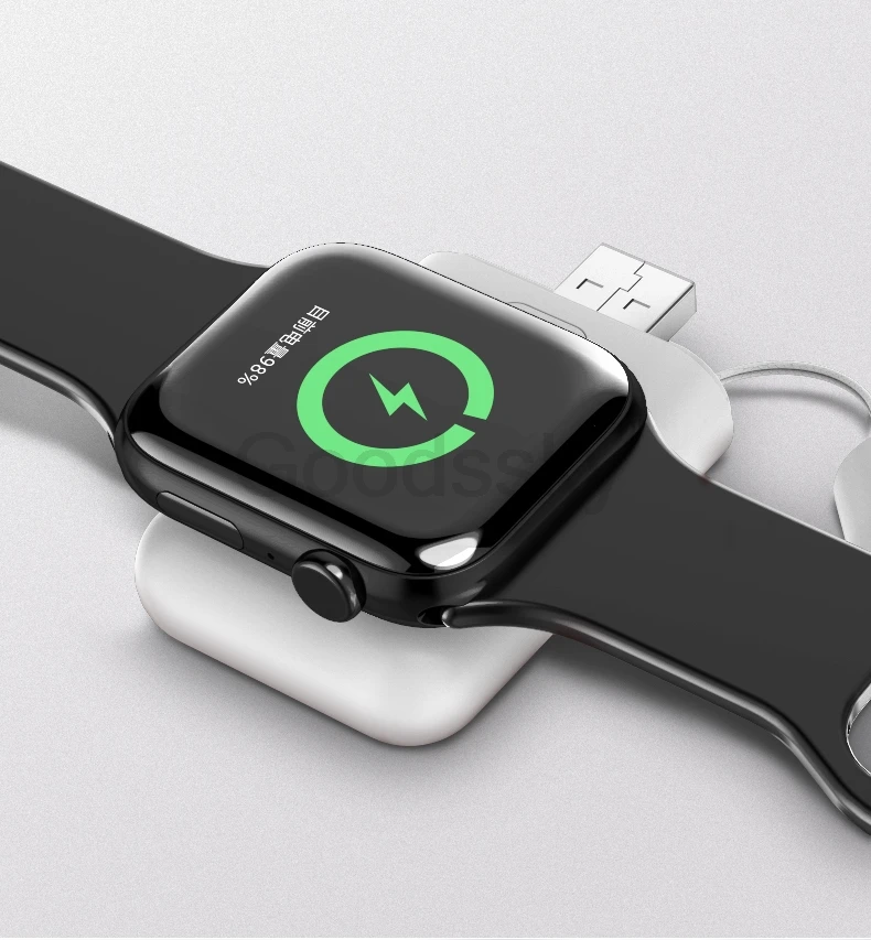 Внешний аккумулятор QI Беспроводное зарядное устройство для Apple Watch Series 1 2 3 4 5 мини зарядное устройство Внешний аккумулятор для Apple Watch 38 42 мм
