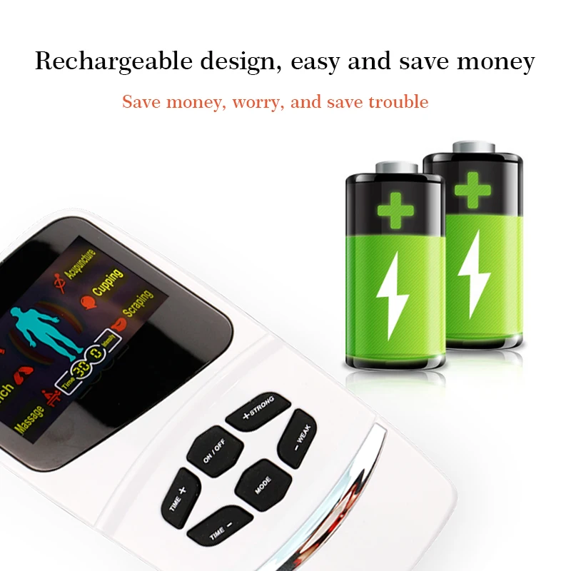 Электронный импульсный стимулятор с дисплеем массажер электрический мышц нерва