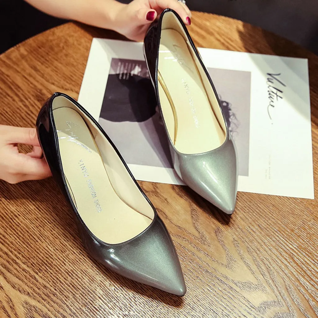 Модная обувь Модель 2020 года Женские пикантные Клубные вечерние туфли с острым