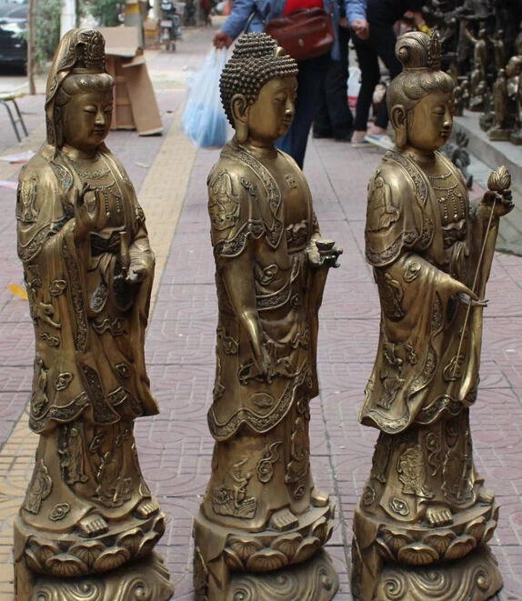 Xiuli 003292 39 &quotТибет Бронзовый Стенд Лотоса Западной Бог Будда Шакьямуни Кван-инь