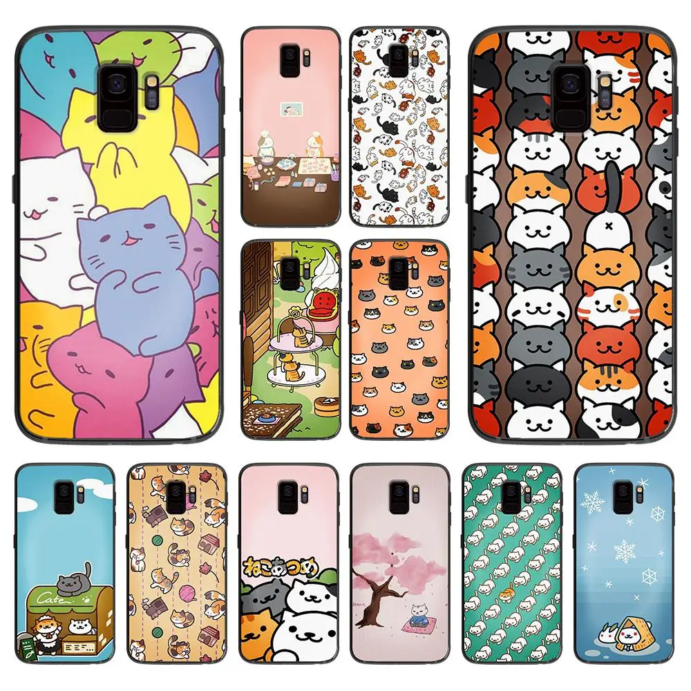 Мягкий чехол для телефона Neko Atsume Samsung Galaxy S6 S7 S8 S9 S10e Plus Note 8 9|Чехлы-накладки| |