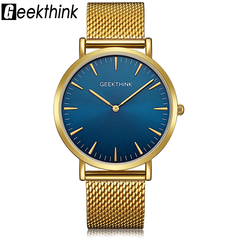 

Ultra Thin Minimalism Quartz Watch Men Mesh Band Business Cool Style Male Wristwatches Fashion Luxury Brand Box Relojes Design