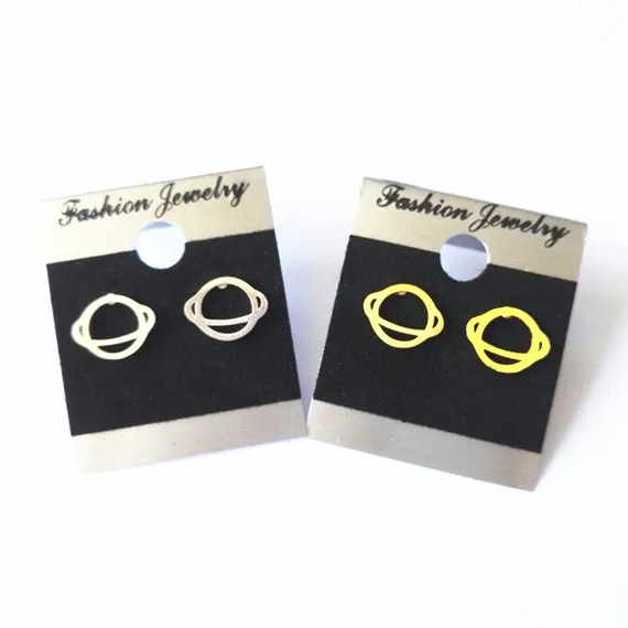 DIANSHANGKAITUOZHE Stainless Steel Saturn Fashion Jewelry Women Earrings Gold Plated Star Stued Earring Party Bijoux Accessories |