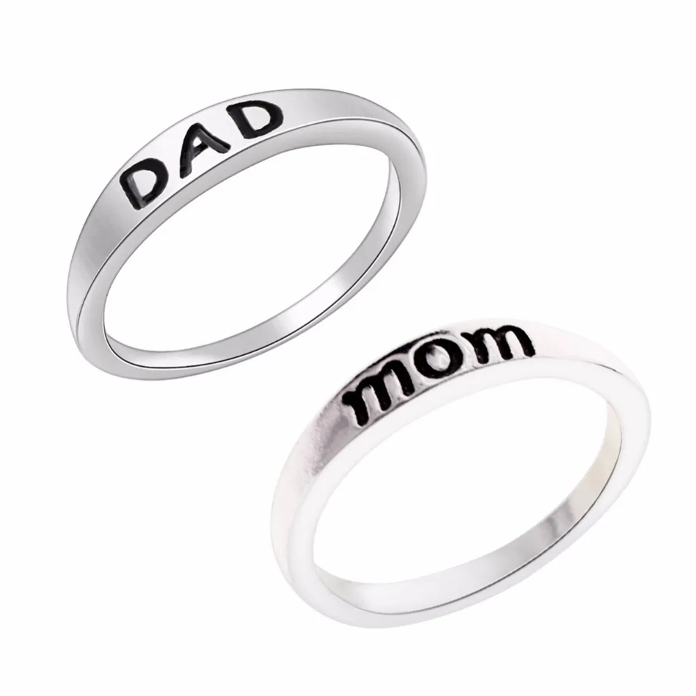 1 шт Новое мужское модное кольцо подарок на день отца/Матери посеребренное кольца