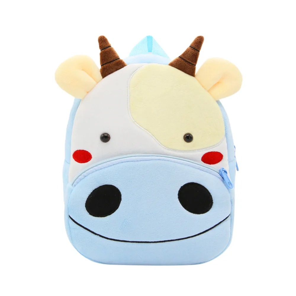 Детский рюкзак с героями мультфильмов плюшевый мини для детского сада животными