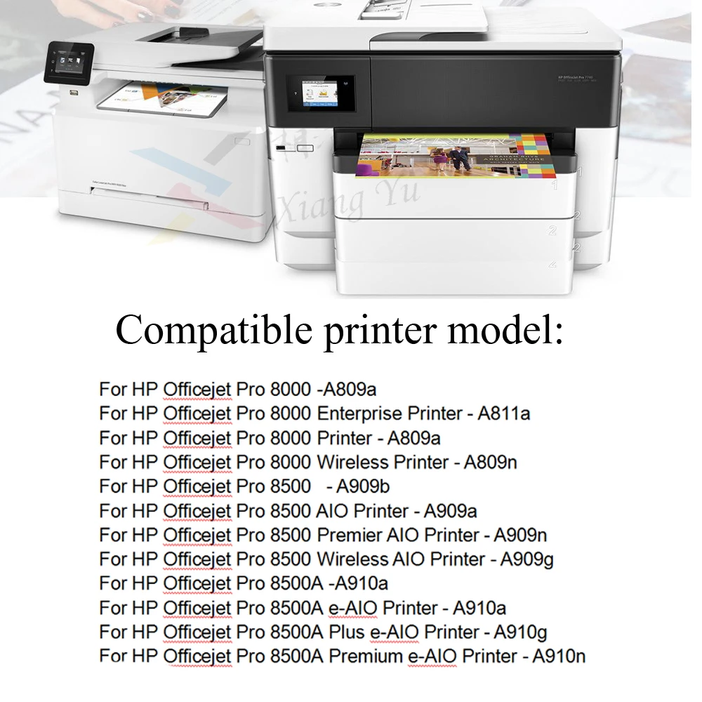 2BK 940XL совместимый картридж Замена для HP 940 XL C4906A C4907A C4908A C4909A Officejet Pro 8000 8500 Show |