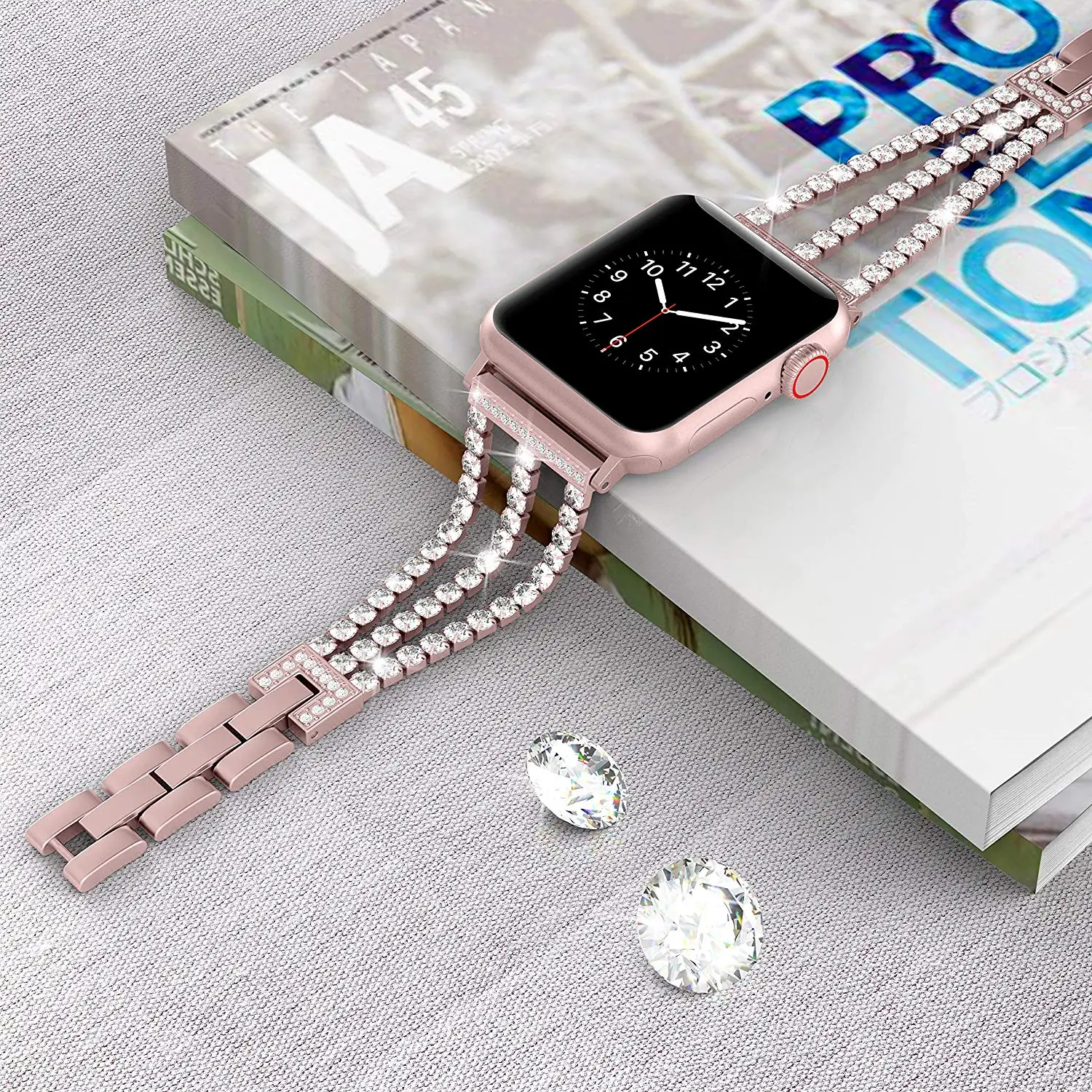 Новый женский браслет с бриллиантами для Apple Watch 38 мм 42 40 44 iWatch Series 5 4 3 2 из