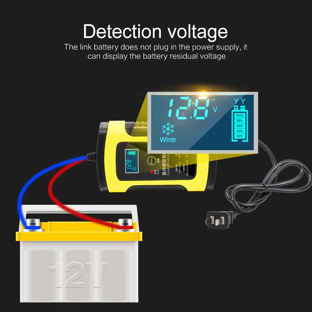 12V 6A автомобильное зарядное устройство для мотоцикла полностью интеллектуальное