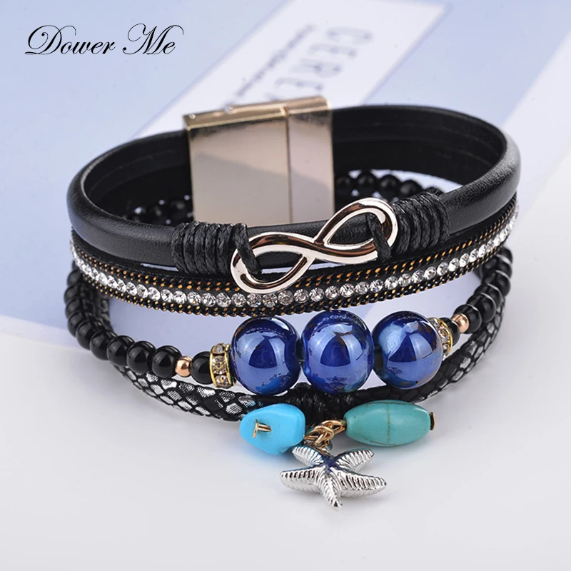 Dower Me Бесконечность Браслеты для женщин очарование бесконечной любви Symbol