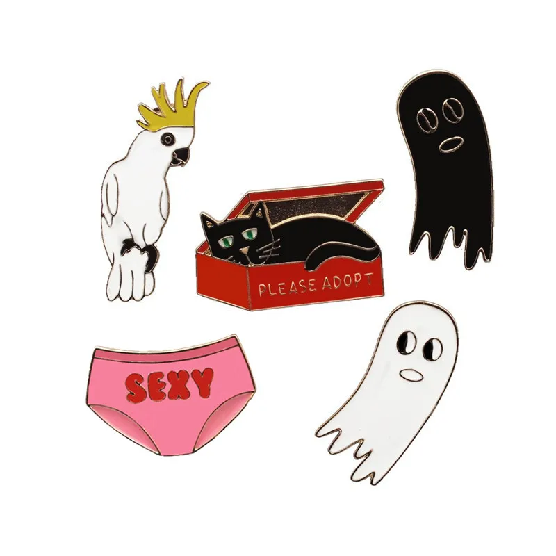 1 набор металлических значки с героями мультфильмов для одежды брошь кактус