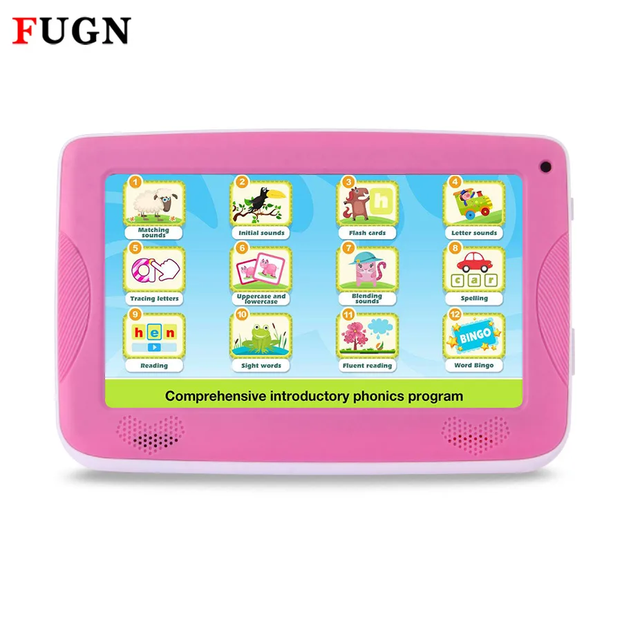 FUGN 7 inch Wifi Tablet Android PC Kids Tablets Quad Core 512M RAM 16GB Children Baby Drawing Notebook with Cartoon case 8 9.7' |