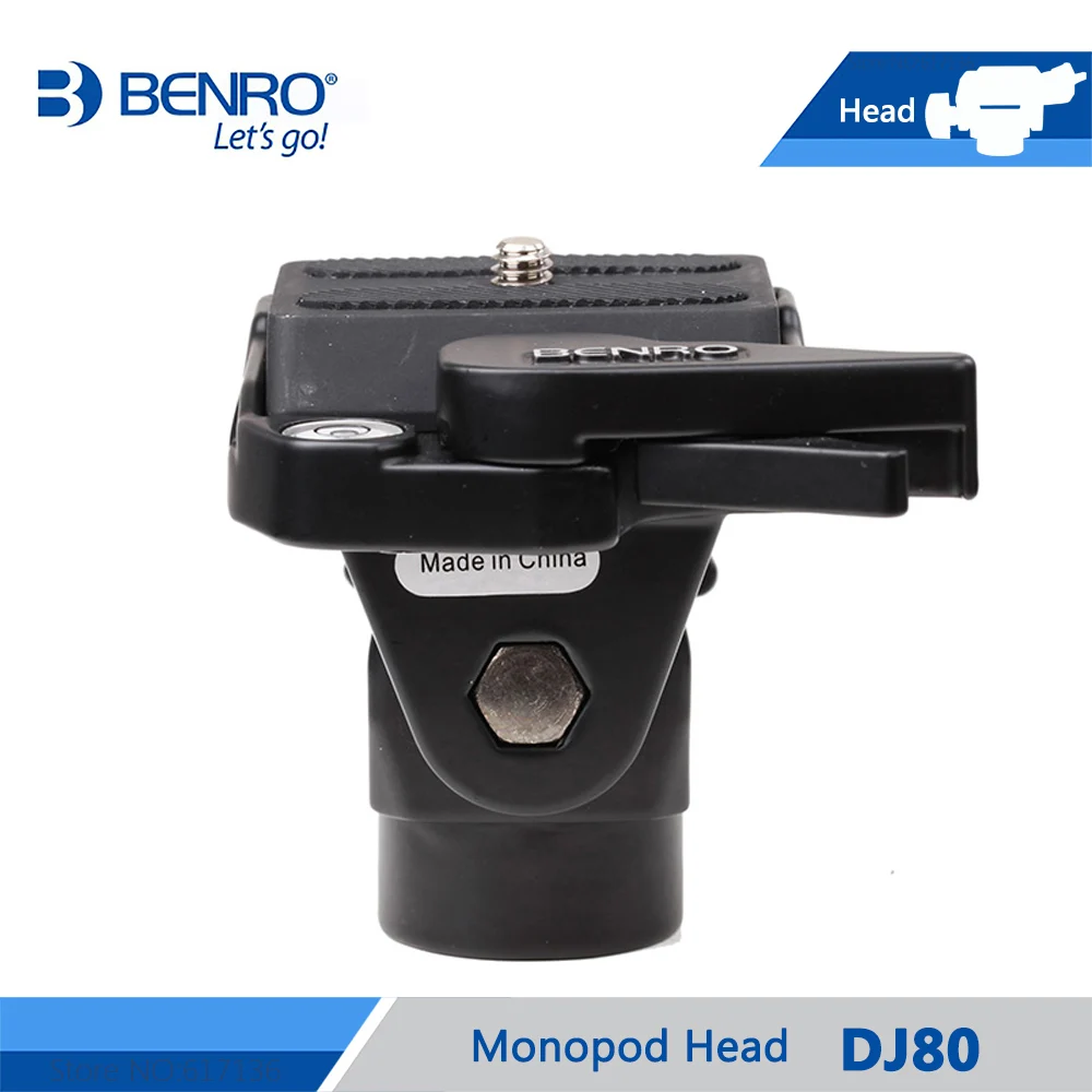 Benro DJ80 головка монопод головки наклона Запатентованная двойная блокировка Система быстрого крепления для монопода Максимальная загрузка 2,5 кг
