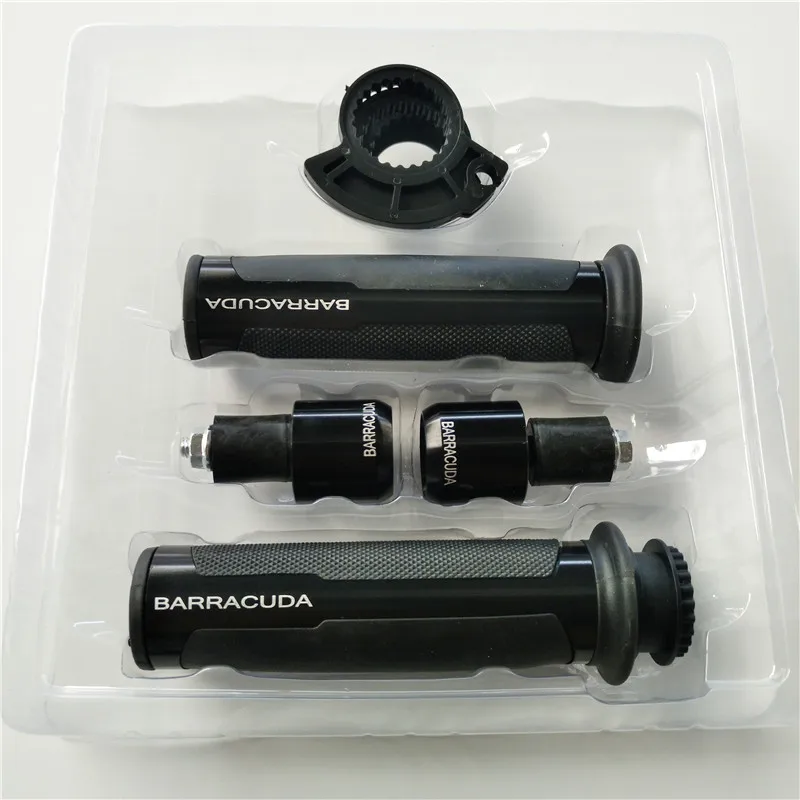 Черный 7/8 ''CNC алюминиевые мотоциклетные ручки крышки/ручки руля для Kawasaki ZX-10R ZX 10 R NINJA 650R ER 6N - Цвет: Черный