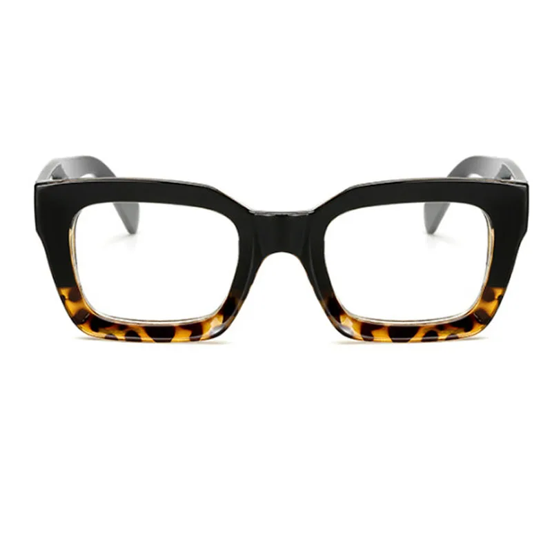 Black Leopard Clear ALOZ MICC, черная оправа, Квадратные прозрачные очки для женщин, Ретро стиль, ацетат, мужские очки, прозрачные линзы, оправа для очков, Q263 - Цвет оправы: Black Leopard Clear