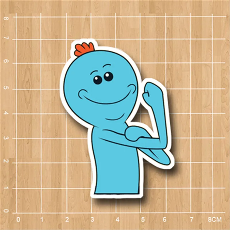 Аниме Rick Squanchy Evil morty terry cat Mr.Meeseeks водонепроницаемая наклейка для детей дневник