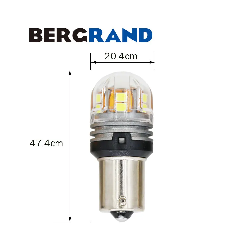 2 шт. P21W светодиодные лампы для авто 1156 BA15s R5W R10W 2835SMD боковые огни поворотники