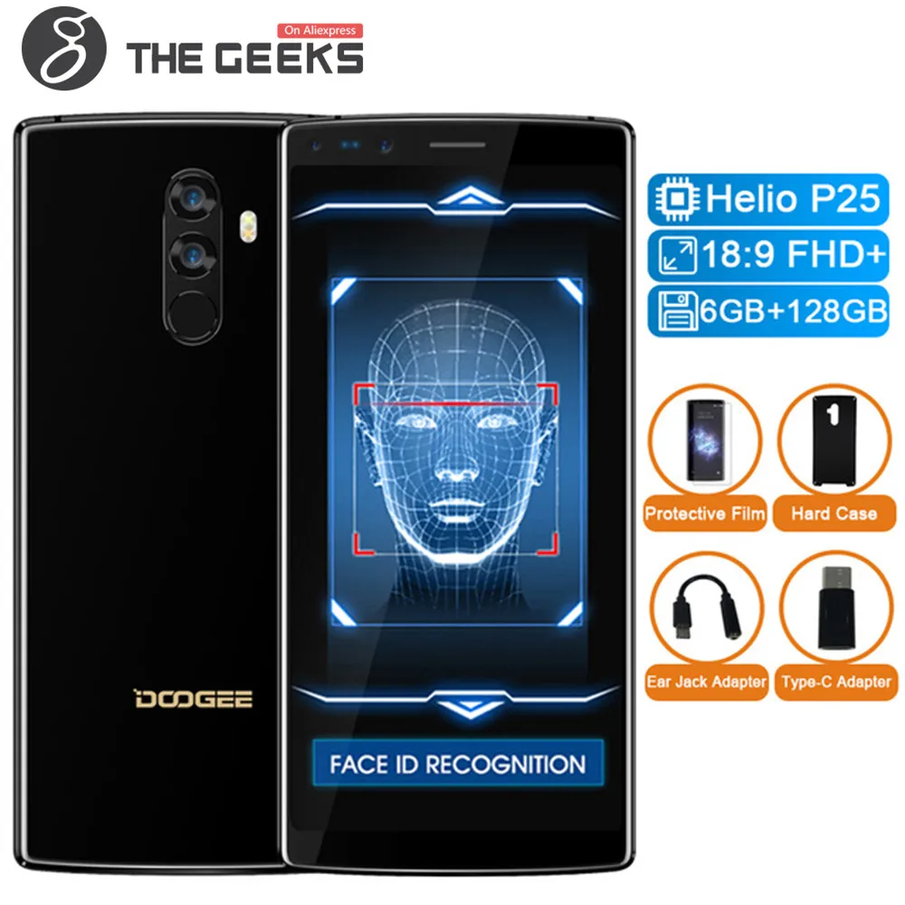 DOOGEE Mix 2 Android 7 1 4060 мАч 5 99 ''FHD + Helio P25 Восьмиядерный 6 ГБ Оперативная память 128