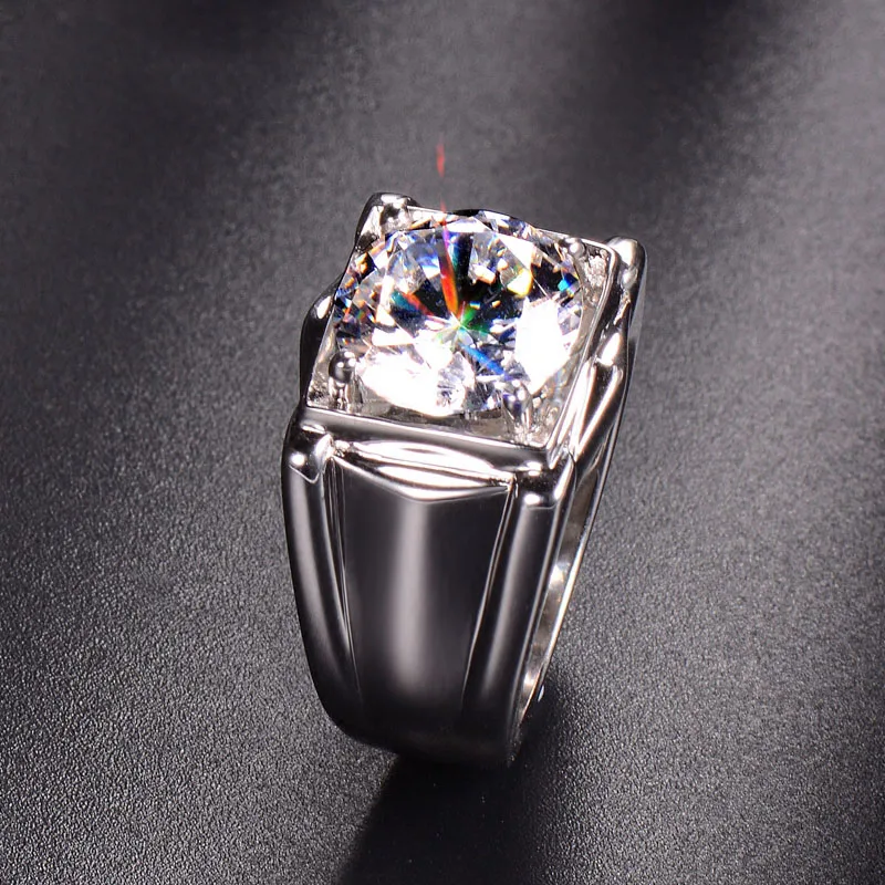 100% 18K 750Au золото Moissanite алмазное мужское кольцо D Цвет VVS с национальным
