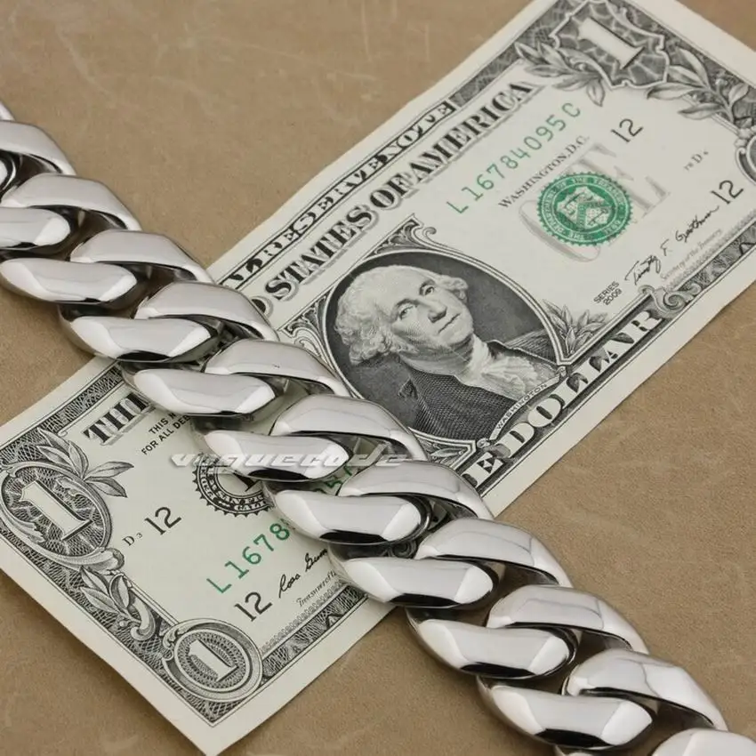 LINSION огромный 316L Нержавеющая сталь Мужской браслет байкер рок панк звено цепи 5C005