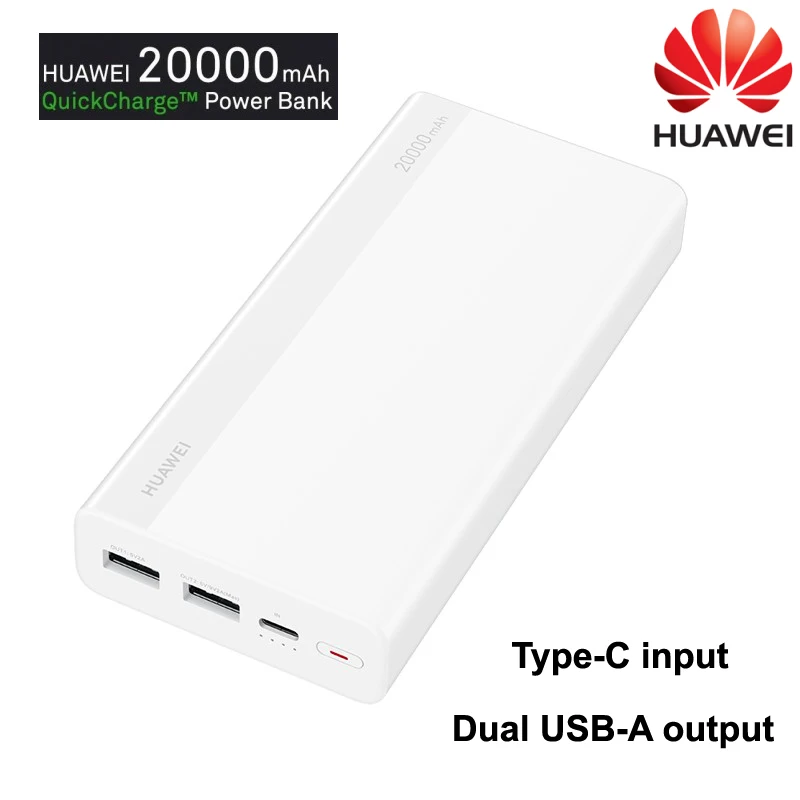 HUAWEI мобильный банк питания с входом type C двойной USB A 20000 мАч макс 18 Вт Супер быстрая