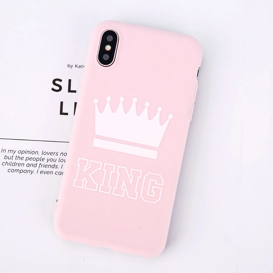 Moskado King queen чехол для телефона для iphone 7 6 6s 8plus X XS Max XR пары шикарные модные симпатичные, из мягкого ТПУ чехол для iphone 11 5S SE